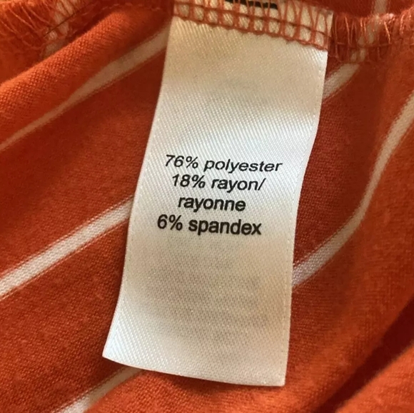 Maurices Bright Orange Striped Strapless Bandeau Swing Sundress - Picture 7 of 10